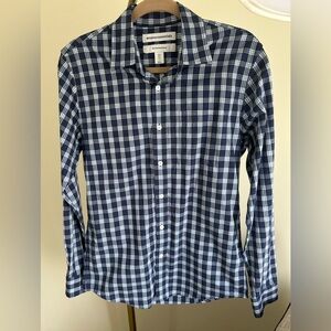 Amazon Essentials Navy and White Checkered Shirt